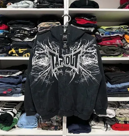 Back To School Sonicelife Woman Embroidery Goth Hoodies Autumn Winter Zip Up Long Sleeve Loose Jacket Coats Y2k Harajuku Casual Oversized Sweatshirts