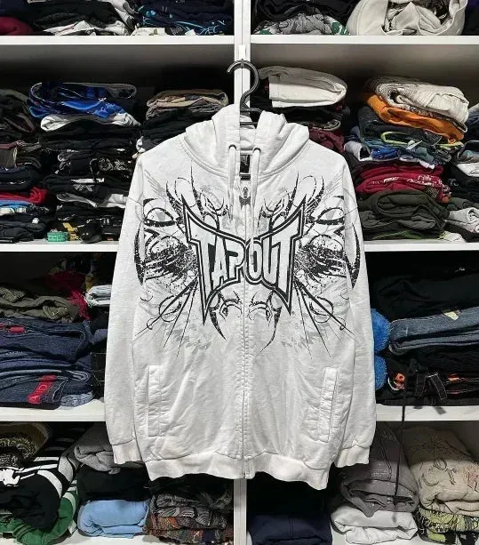 Back To School Sonicelife Woman Embroidery Goth Hoodies Autumn Winter Zip Up Long Sleeve Loose Jacket Coats Y2k Harajuku Casual Oversized Sweatshirts