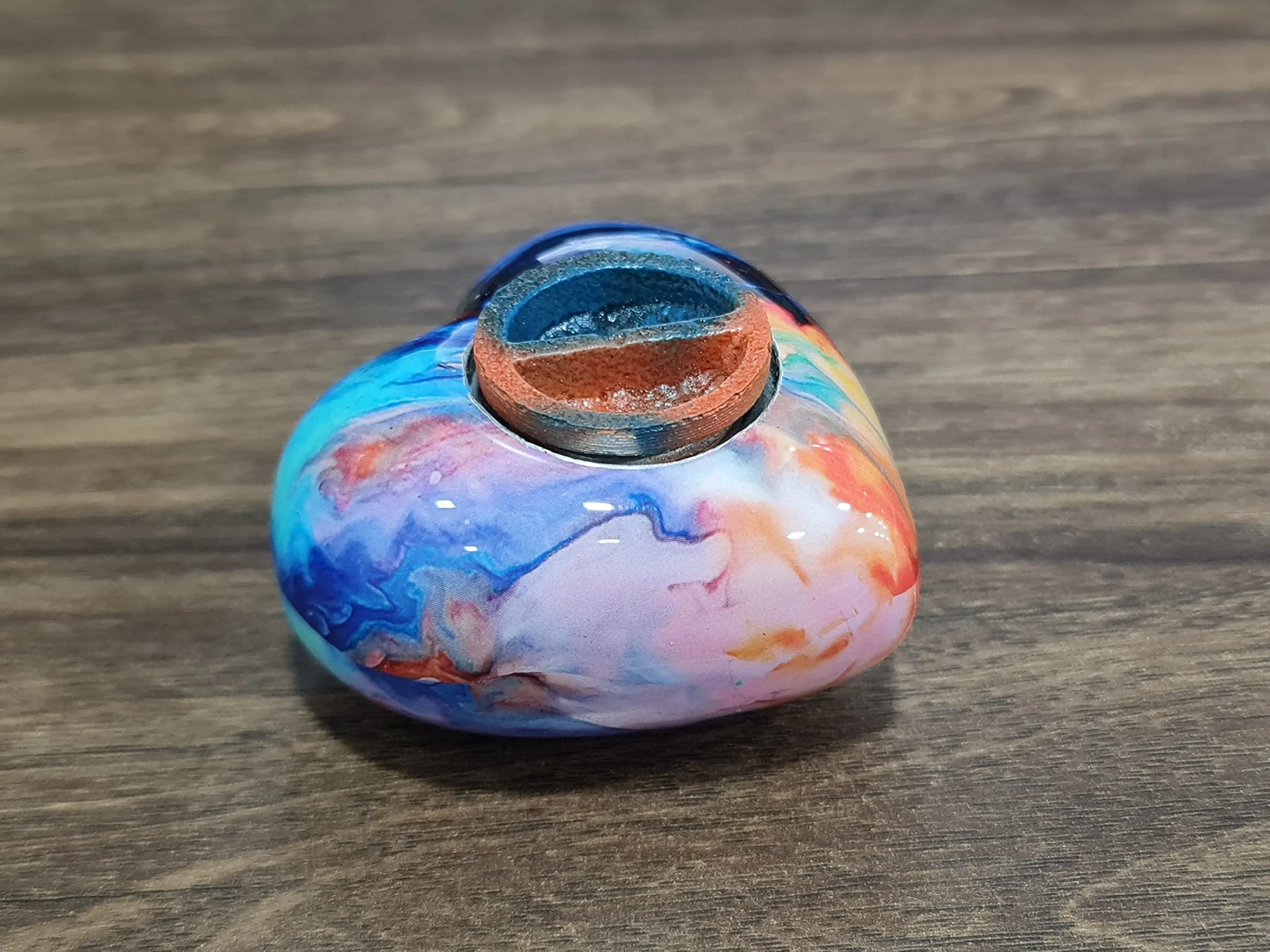 Esplanade Metal Mini Cremation Urn Heartshaped Memorial Pot Multicolor 275