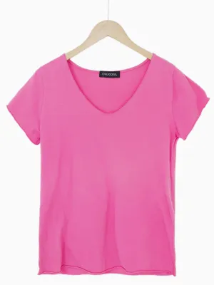 MILLA | Women's Slub T-Shirt | Fuchsia