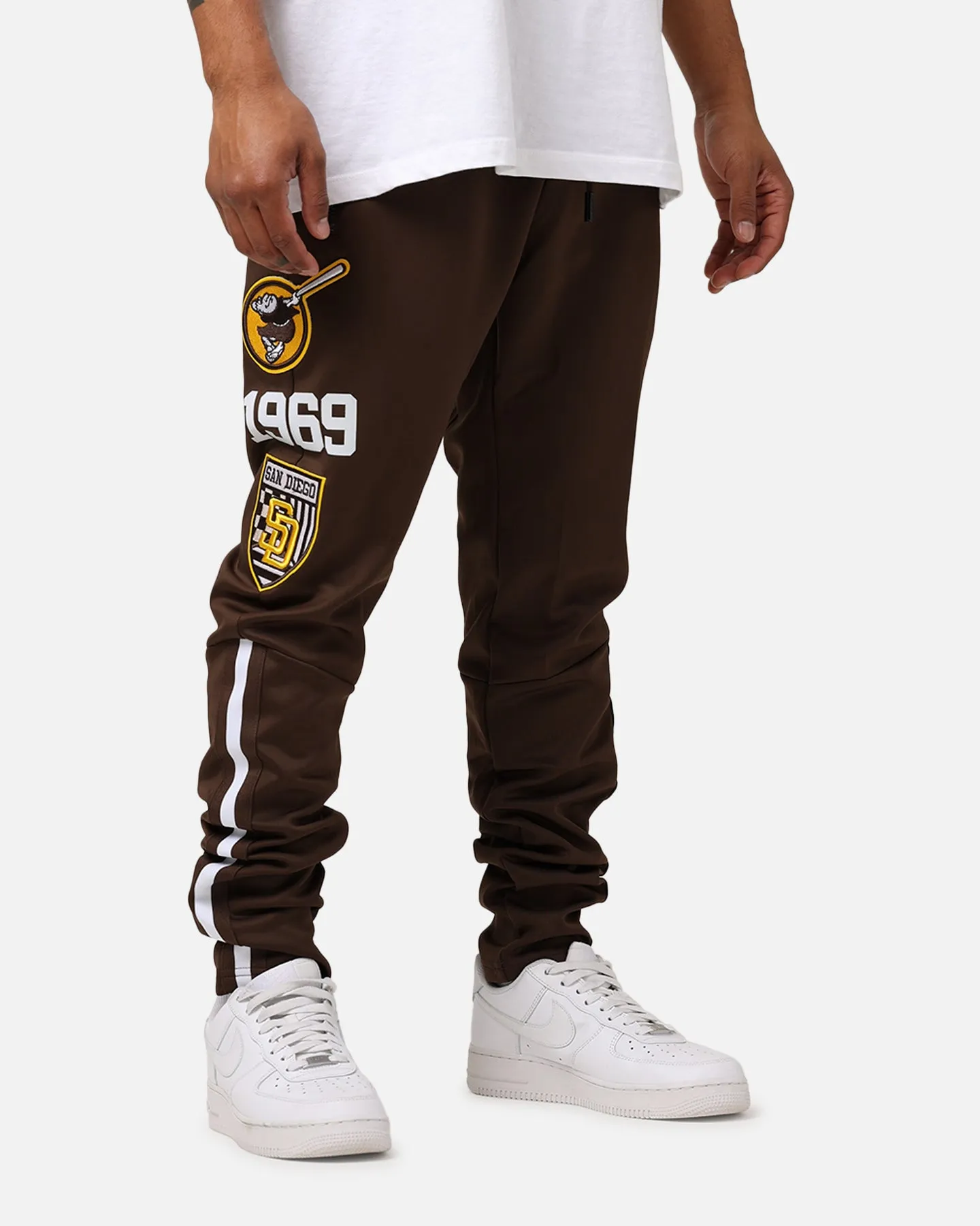 Pro Standard San Diego Padres Fast Lane Track Pants Brown