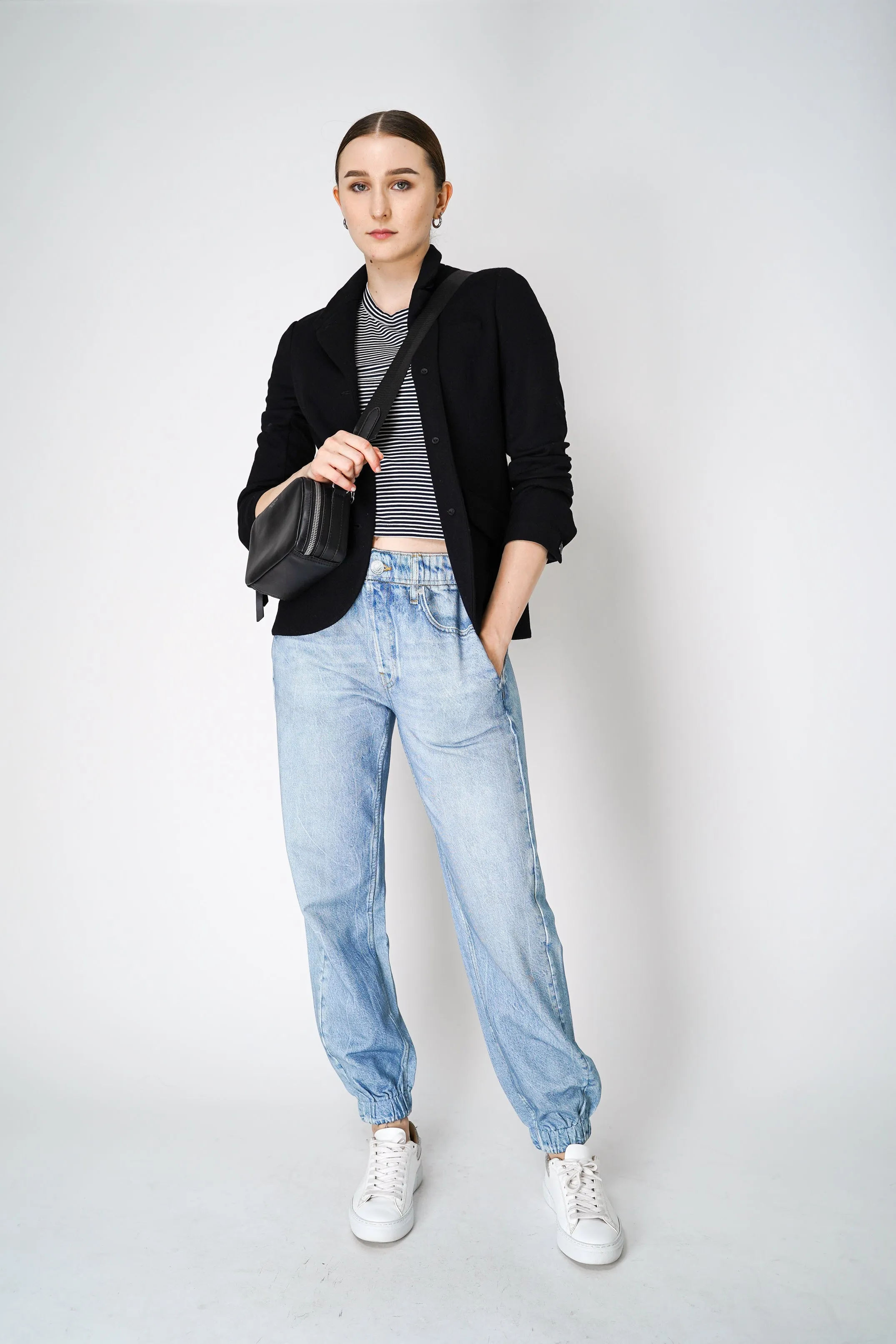 Rag & Bone Slade Tailored Wool Blazer Jacket in Black