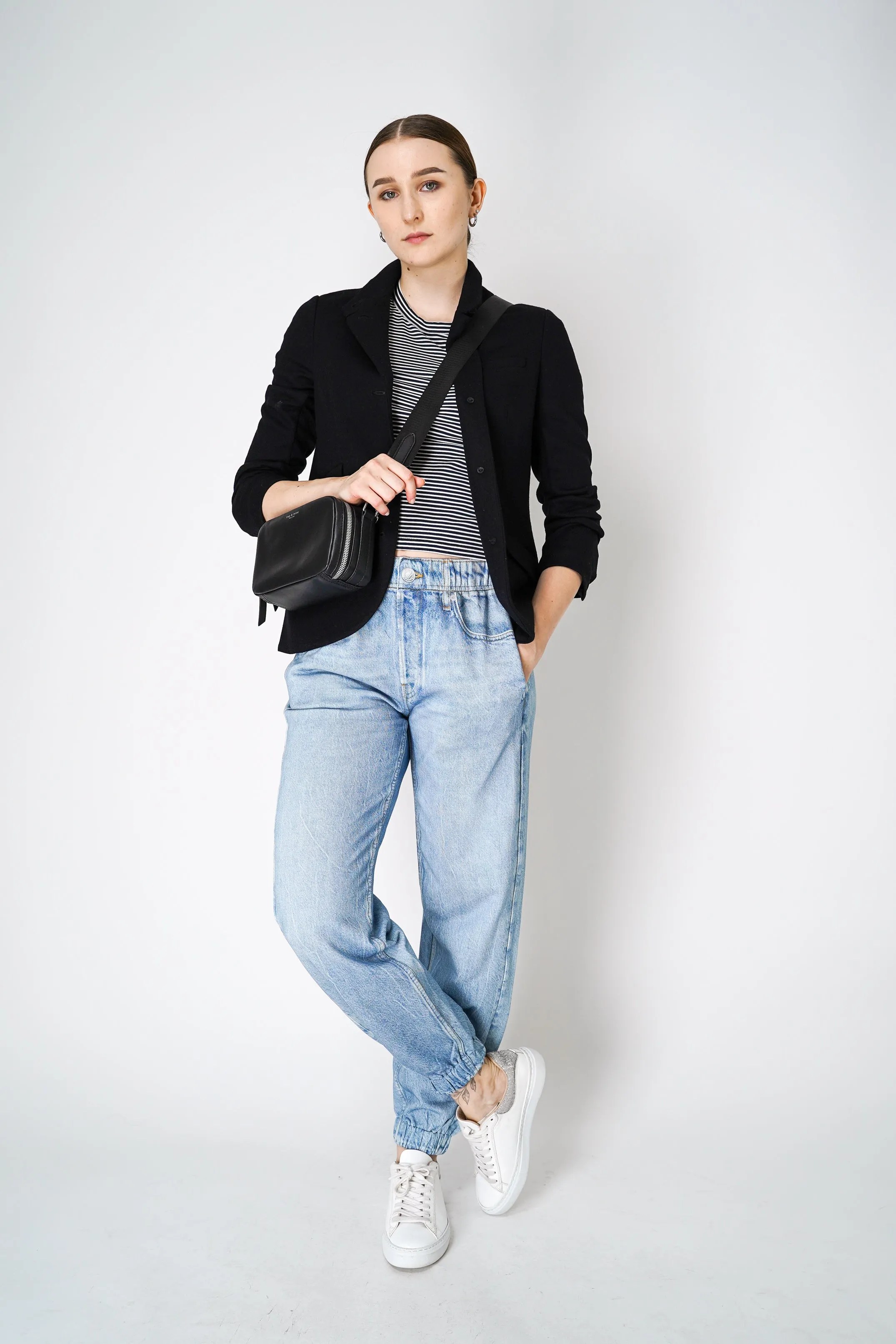 Rag & Bone Slade Tailored Wool Blazer Jacket in Black