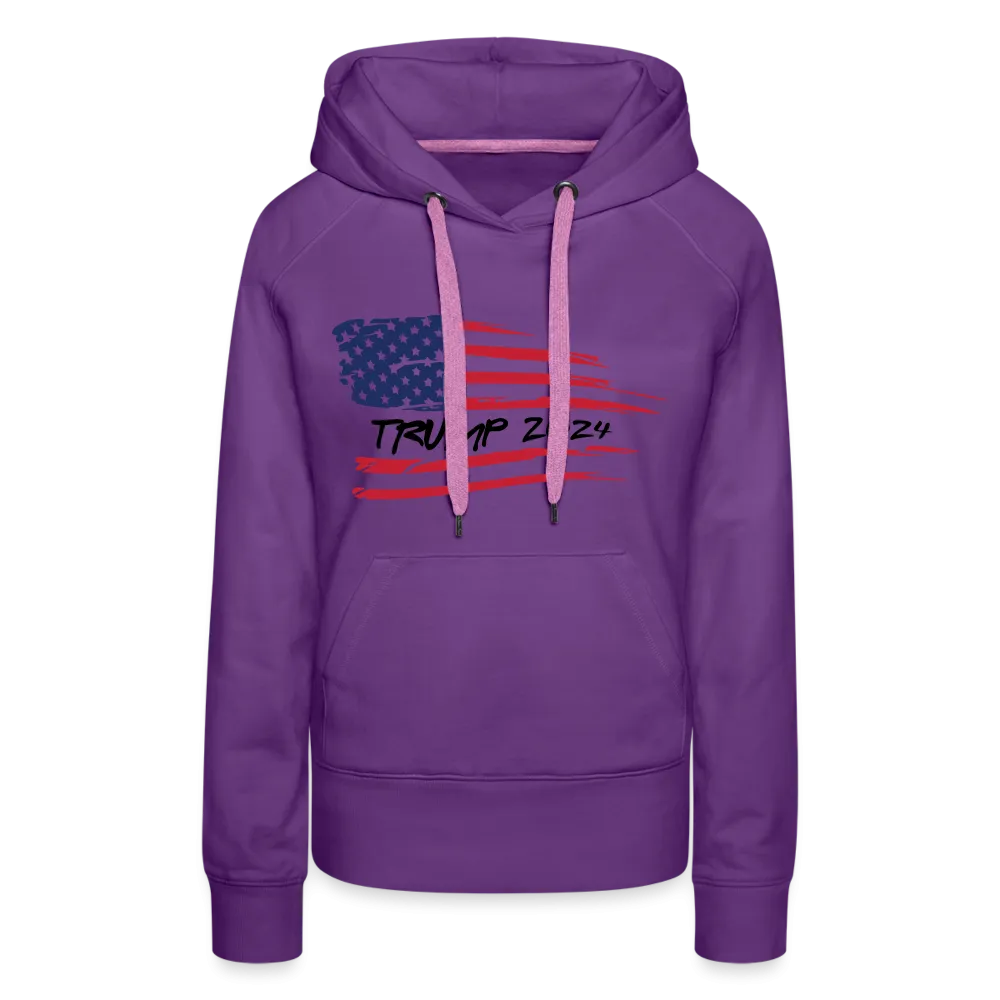 Trump 2024 Women’s Premium Hoodie (Flag)