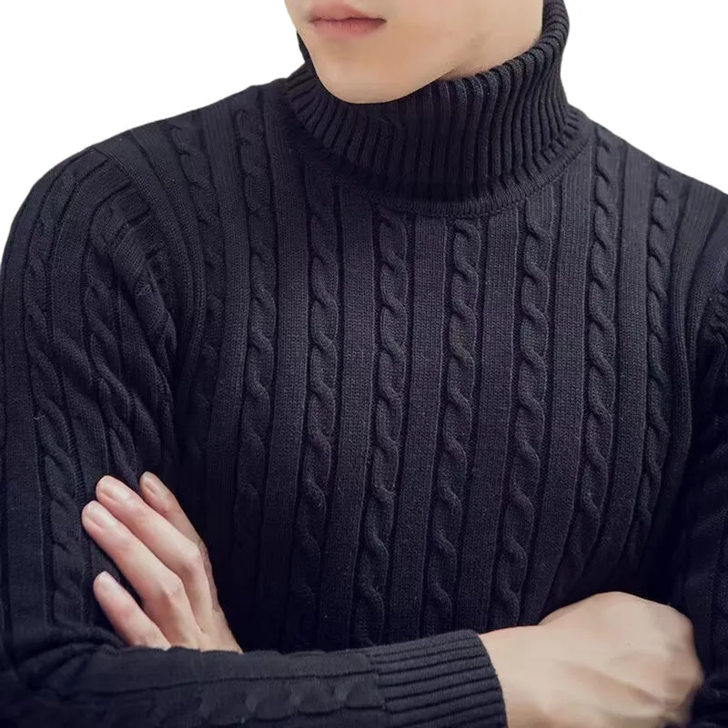 Winter Men Pullover Top Turtleneck Long Sleeve (NOTE: Asian XL = EU M)!!