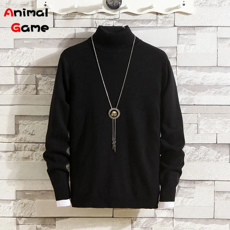 Winter Men Pullover Top Turtleneck Long Sleeve (NOTE: Asian XL = EU M)!!