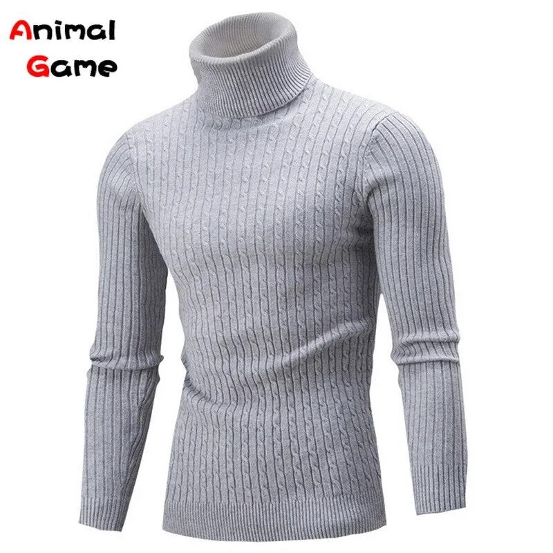 Winter Men Pullover Top Turtleneck Long Sleeve (NOTE: Asian XL = EU M)!!