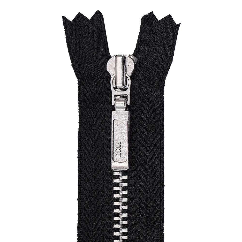 YKK- #3 Classic Silver Closed-End YKK Metal Zipper