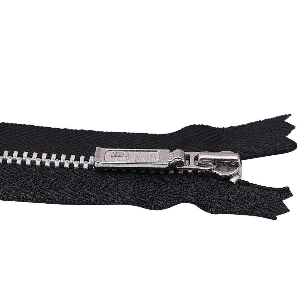 YKK- #3 Classic Silver Closed-End YKK Metal Zipper